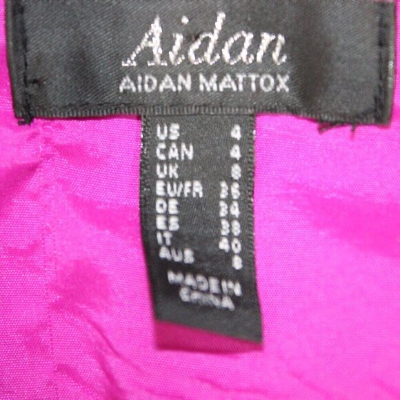 AIDAN MATTOX Colorblock one shoulder dress - Picture 8 of 8